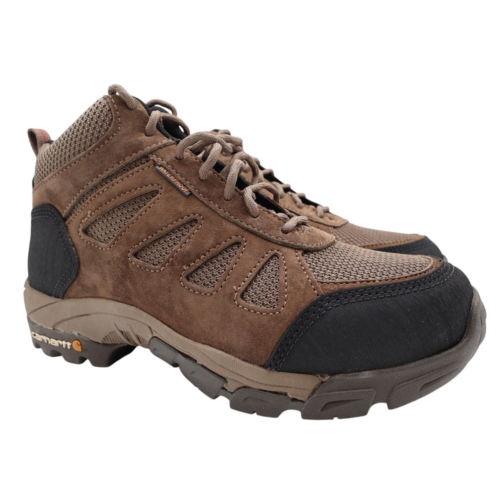 Carhartt CWH4120 Women 9M Lightweight Waterproof Work Hiker Boots Brown Soft Toe